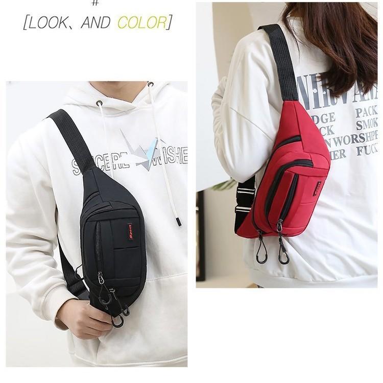 Shoulder bag New chest bag Running sports fitness bag Crossbody bag Casual fashion mobile phone fanny pack
