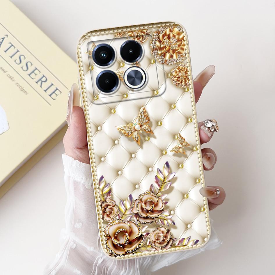 For Infinix Note 40 5G Case Cartoon Rabbit Flower Anti Slip Bumper Soft Silicone Cover For Infinix Note40 X6852 X6851 Phone Case
