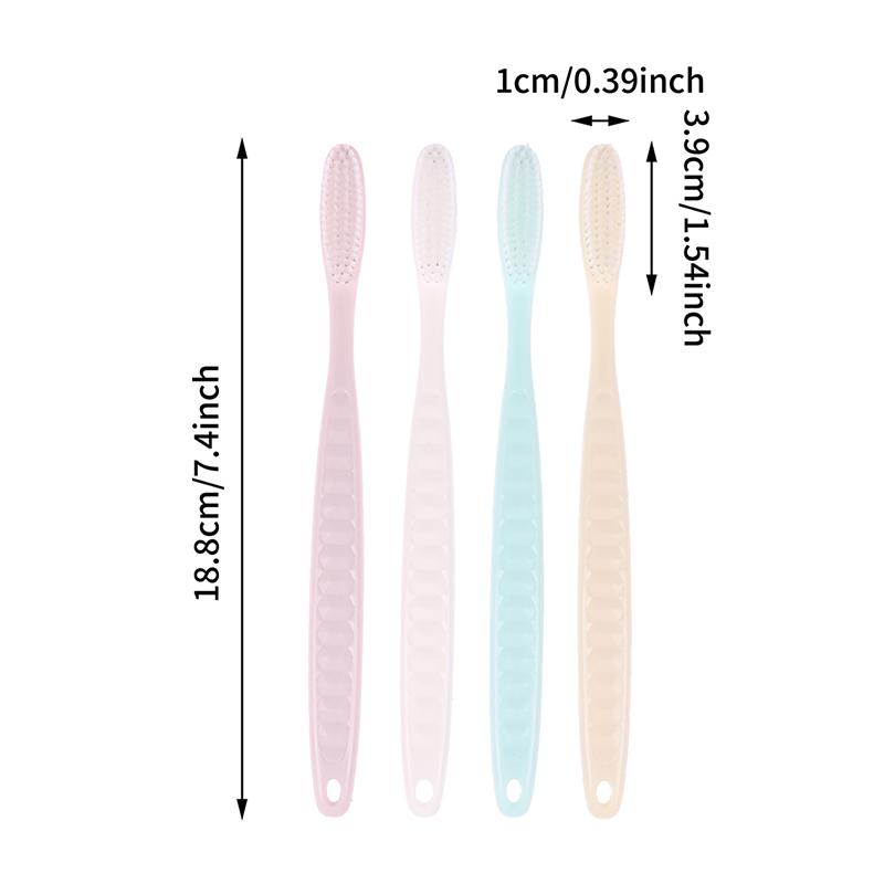 4Pcs Soft Long Head Adult Big Toothbrush Japanese And Korean Comfortable Teeth Super Oral Cleaning Brush