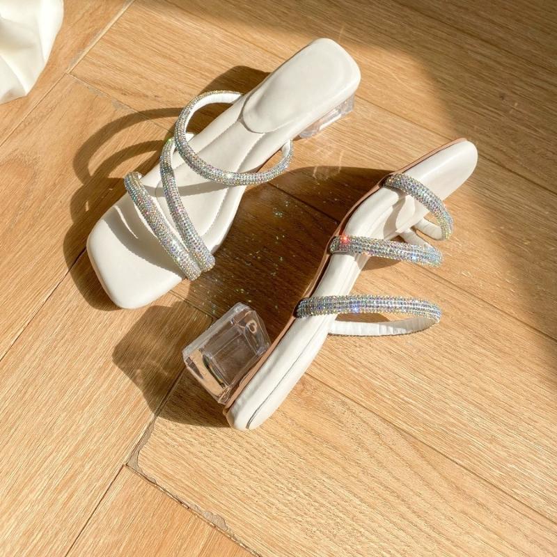 Fashion Open Toe Lace-up Sandals, Women 2025 Summer New Flat Soft Soled Student Evening Square Head Roman Shoes,Slippers