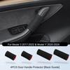 For Tesla Model Y Juniper 4PCS Car Door Inner Handle Protector Cover Suede Leather for Model 3/Y Door Handle Gloves Accessories