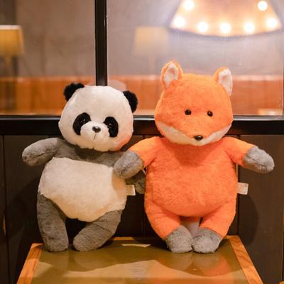 1 buc. 40 cm Kawaii Jucării de pluș Panda Vulpe Pernă cu animale minunate Papusi moi umplute pentru bebeluși Copii liniștiți Cadouri de Crăciun