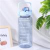 2000ml Frosted Gradient Sports Water Bottle with Handle & Straw, Large Capacity Plastic Cup