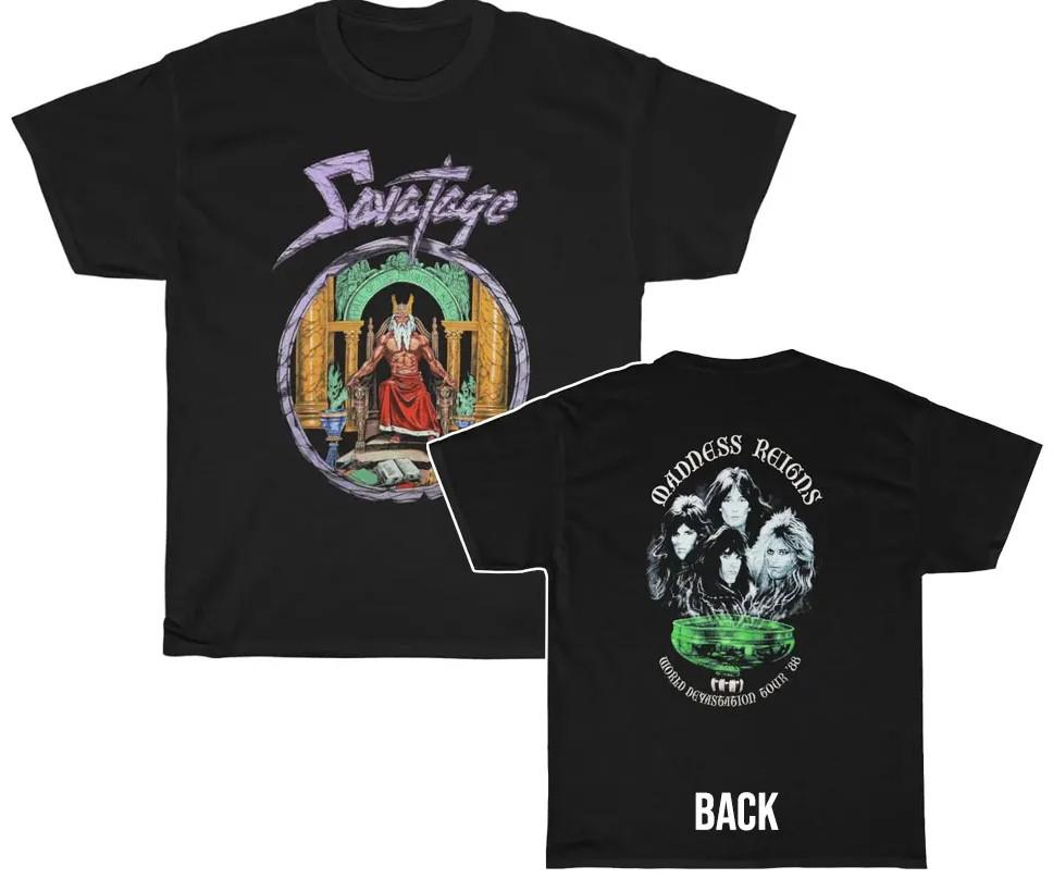 Savatage 1987 Madness Reigns On World Devastation Tour Shirt