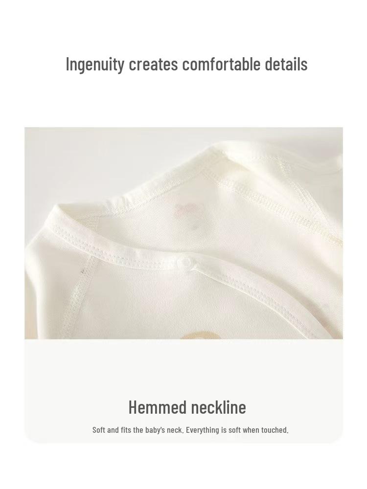 Newborn Baby Long-Sleeve Pure Cotton Top - 0-3 Months, Spring/Autumn