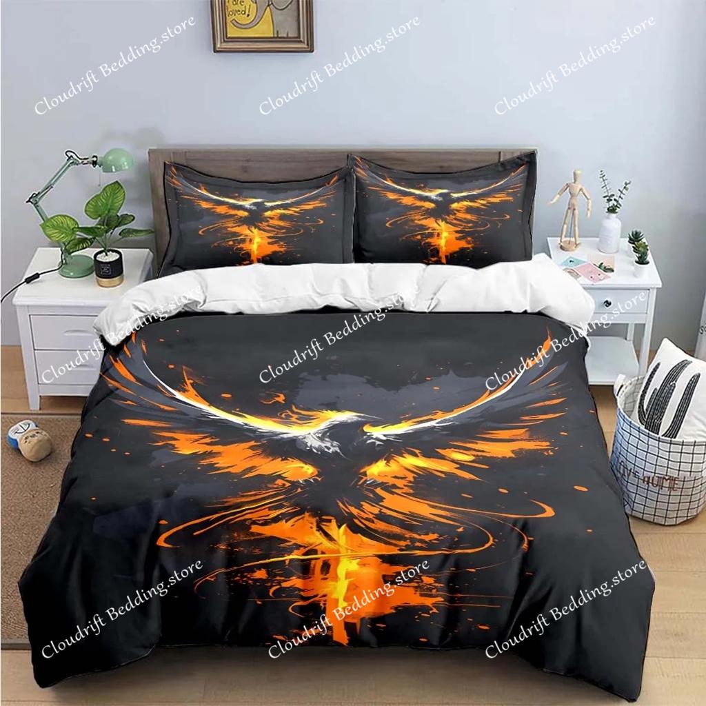 Fashion Popular Mythical Beast Phoenix Print Bedding Sets Bed Supplies Set Duvet Cover Bed Comforter Set Bedding Set Luxury Gift