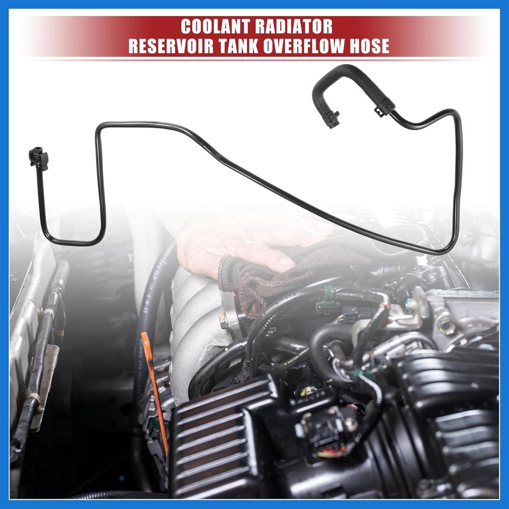 Coolant Radiator Reservoir Tank Overflow Hose Fit for Ford Fiesta S SE 1.6L 2011-2019 No.8V2Z-8B081-B/8V2Z-8B081-A - Pack of 1 Auto Accessories
