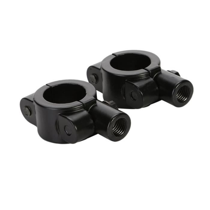 CICMOD Base de Rétroviseur Universelle 7-8" Moto Adaptateur Aluminium pour Honda Yamaha Suzuki Kawasaki-A