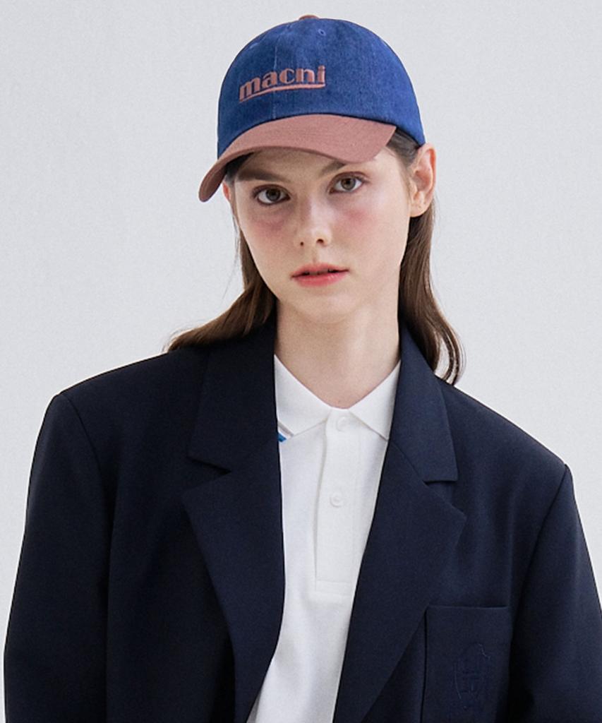 Makeuni Signature Logo Mix Ball Cap_Blue Denim