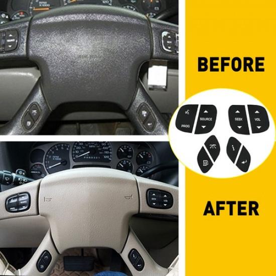 2004-16 For Chevrolet GMC Steering Wheel Control Button Decals Stickers Repair A