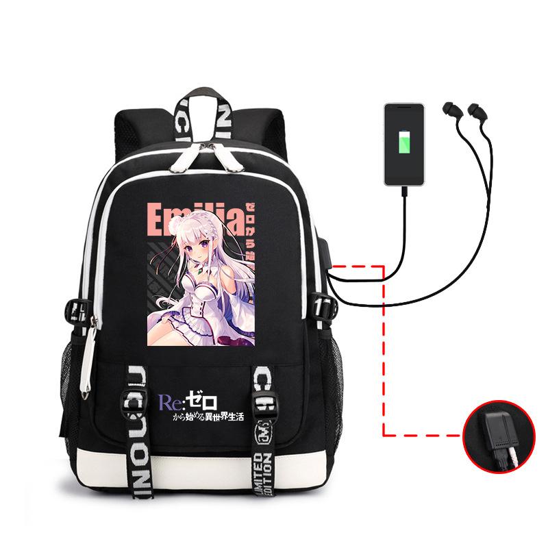 A Different World Life From Scratch Peripheral Printing School Bag Outdoor Usb Headphones Backpack