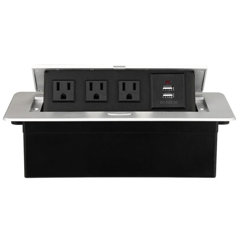 Charging USB Socket Multi Functional Embedded Desktop Hidden Socket Damping Pop-up Power Socket