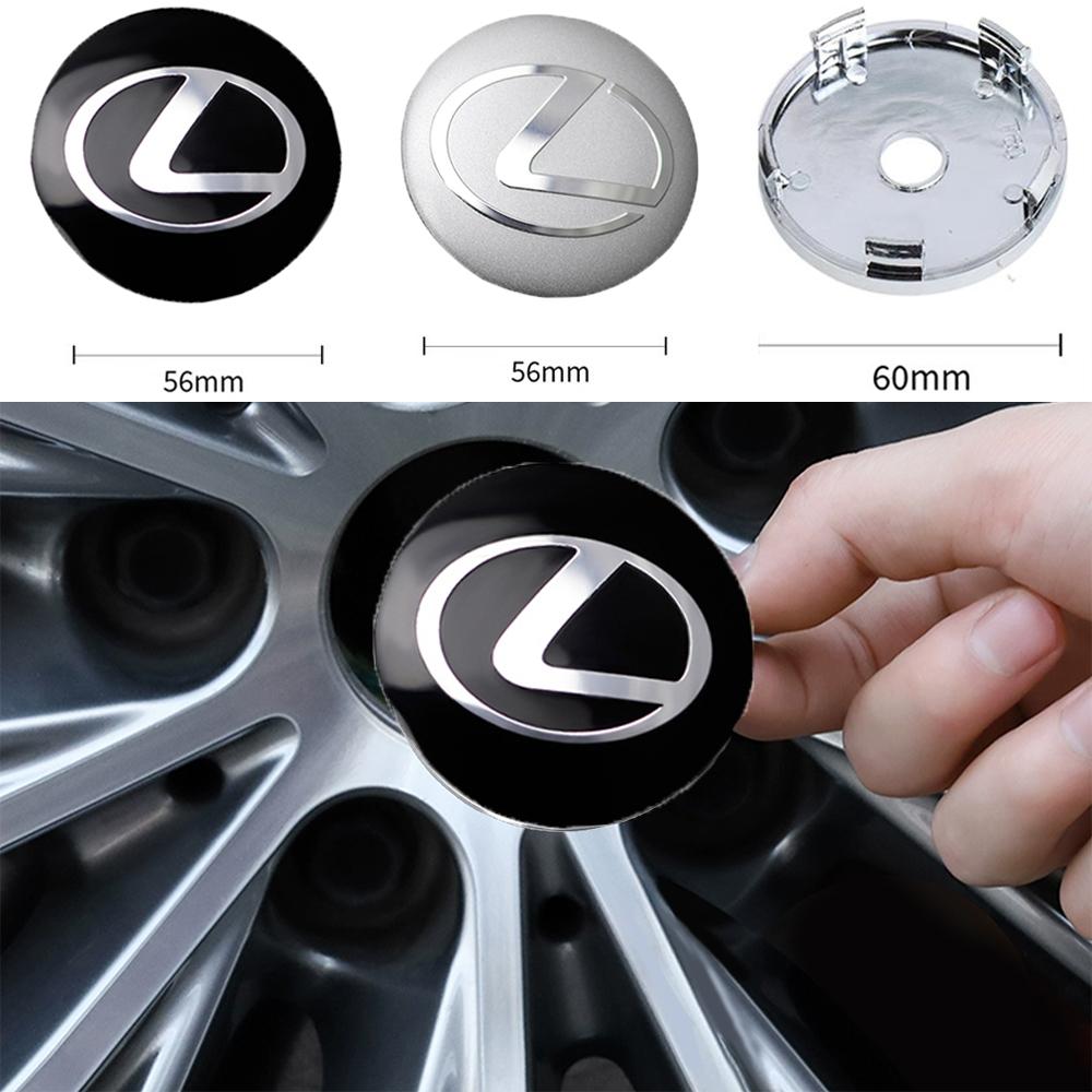 Nlbf5 4PCS 56/60mm Car Wheel Center Hub Cap Rim Cover Emblem Stickers for Lexus F Sport RZ450e UX LM NX300h LX RC GX LC RZ IS CT LX570