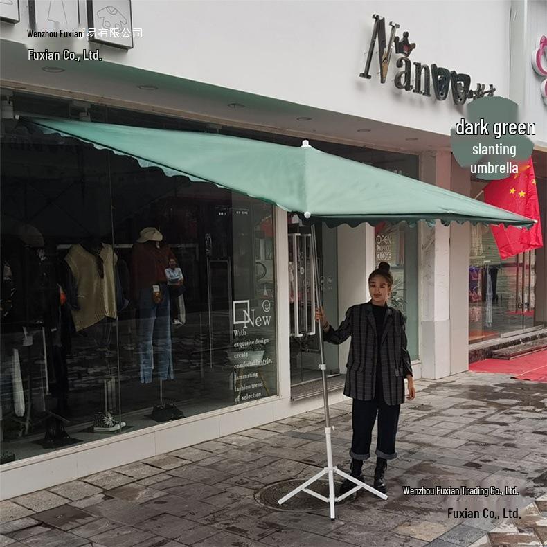 Commercial Outdoor Tilting Sunshade Umbrella: Large, Foldable, Thickened Awning for Sun Protection