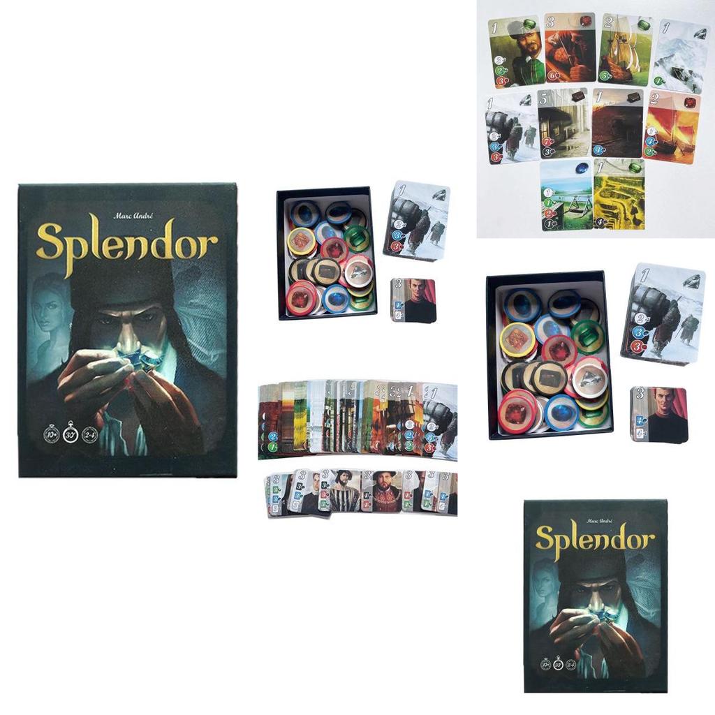 Splendor Board Game Full English Mini Version Elegant Party Family Playing Cards