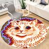 1pc Cat Whiskers Office Round Area Rug, Indoor Mat Suitable For Office, Under Office Chairs Bedroom Living Room Home Decor, Room Deco