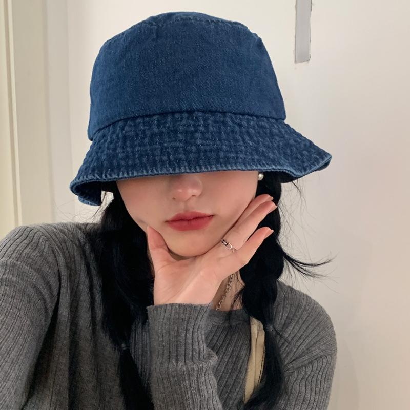 Cowboy Fisherman Hat Hat Women's New Autumn and Winter All match Bucket Hat Korean Style Trendy Basin Hat Showing Small Face