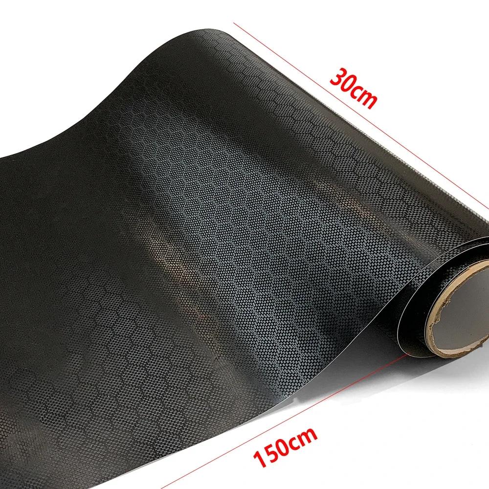 Self Adhesive Diamond Forged Carbon Film Black Carbon Fiber Sticker Air-release Technology Waterproof Stickers Auto Accessories