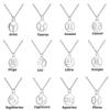 Collar con colgante del Zodíaco de Acero Inoxidable con Cadena Fina