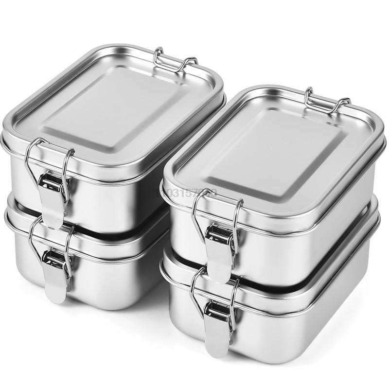 4Pcs Stainless Steel Bento Box Metal
