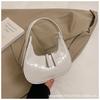 Trendy Fashion Personality Stone Pattern Armpit Moon Bag Versatile Commuter Temperament Solid Color Shoulder Bag