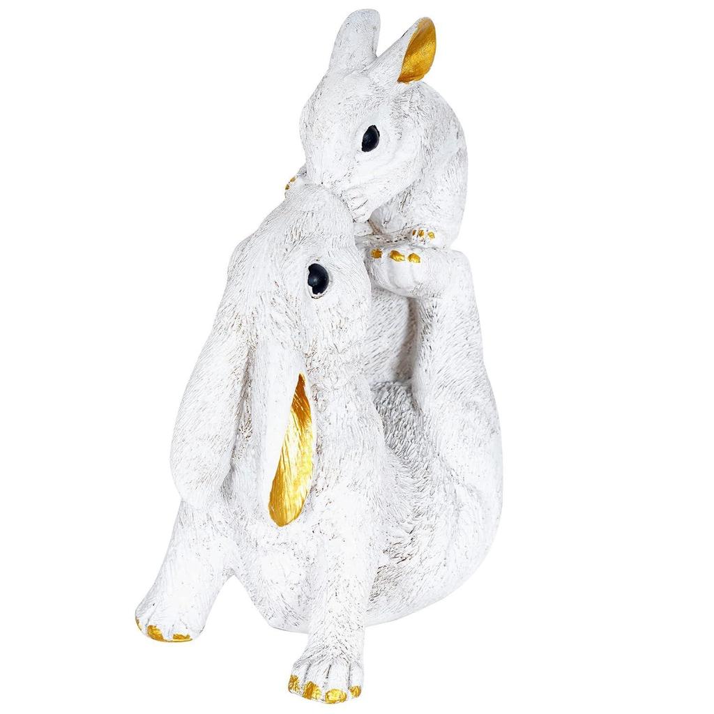 Rabbit Statue with Rabbit Baby Playing Showpiece for Home Decor Showpiece Feng Shui Vastu Items for Good Luck, Wealth and Vastu Animal Decorative