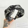 Wide Edge Printed Fabric Hair Accessories Women Cross Headband Simple Hair Hoop Knotted
