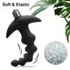 Anal Plug Vibrator Men's Prostate Massager Anal Stimulation Pull Beads Dildo G-spot Breast Masturbator Soft Silicone Fart Plugs