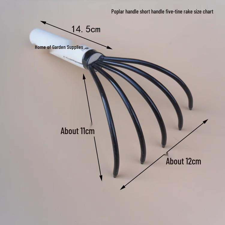 Five-Claw Rake for Leaves, Gardening, and Beach Use