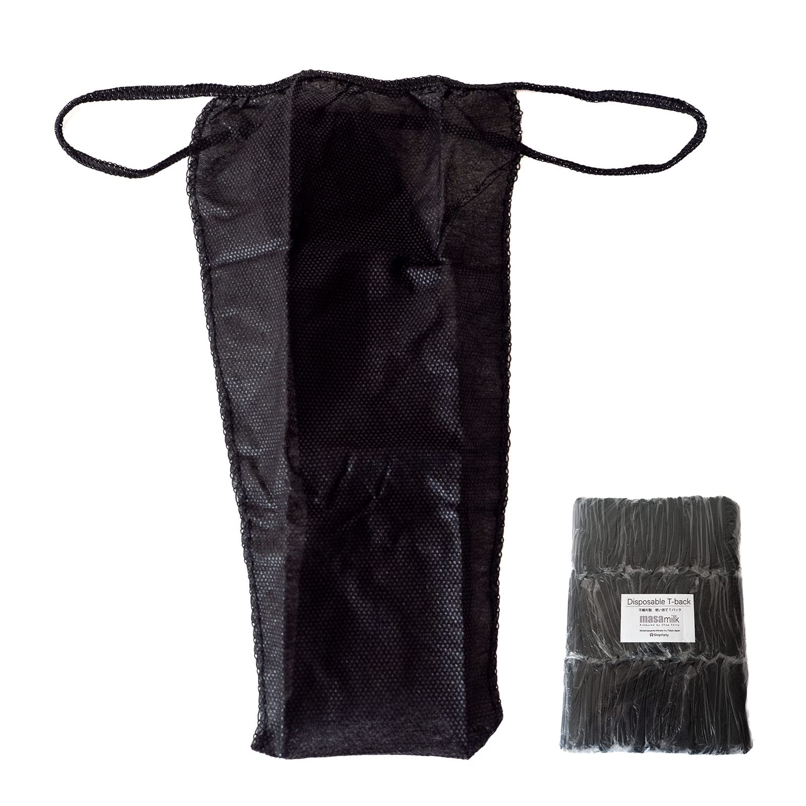 

masamilk Одноразовые 100 Индивидуально Бумажные Один Размер Подходит Большинству Т-стринги, количество, В упаковке, Т-стринги коммерческого класса, Нетканый материал, (черный) чёрный