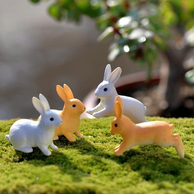 Schöne Kaninchen Miniatur Landschaft DIY Garten Dekor Handwerk Puppenhaus Ornament