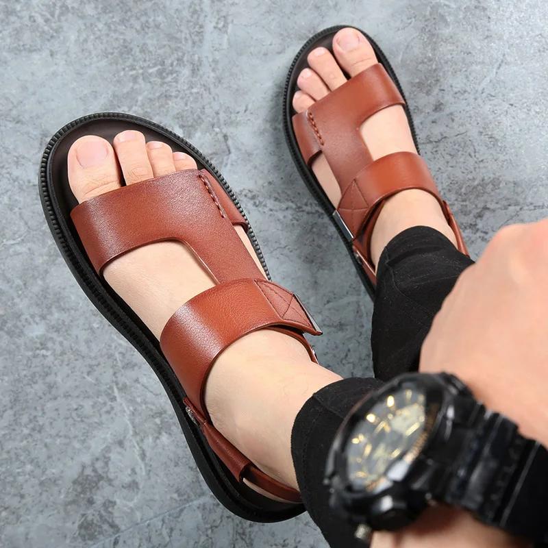 Fashion Brand Fashion Men's shoes Summer Outdoor Open Toe sandals Vintage Breathable Non-Slip Casual Sandals zapatos de hombre