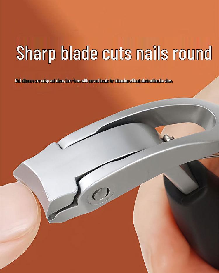 Premium German Large Opening Anti-Splash Nail Clipper for Thick Nails - Flat Edge, High-End Design