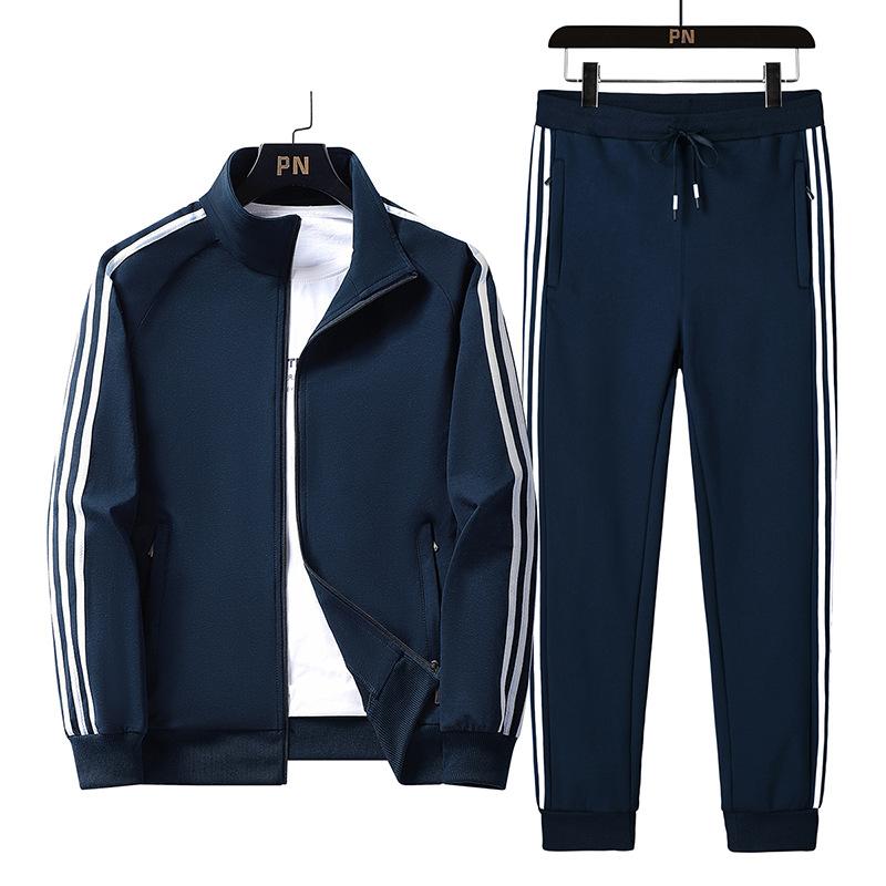 Spring Autumn Mens Sportswear Hoodies+Sweatpant Tracksuit Jacket+Pants 2 Pcs Sets Man Outdoor Joggers Running Sports Suits