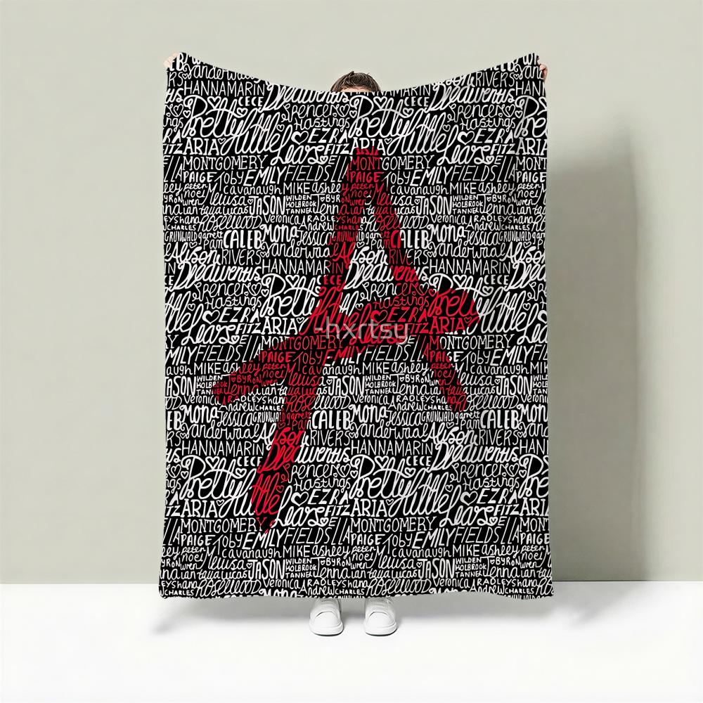 TV P-Pretty Little Liars Throw Lightweight 240g Flannel Blanket Soft Skin-friendly for Summer Cooling 75X95CM