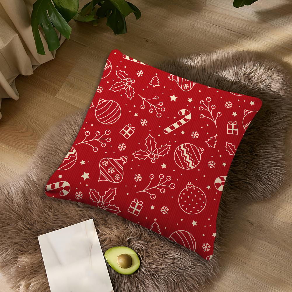 Merry Christmas HO HO Santa Claus Cushion For Bedroom Car Coffee Shop Room Soft and Living Room Sofa Decorative Pillow Cover Cas