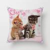 Cute Cat Sofa Pillowcase Cushion Cover     Bed Home Living Room Car Office