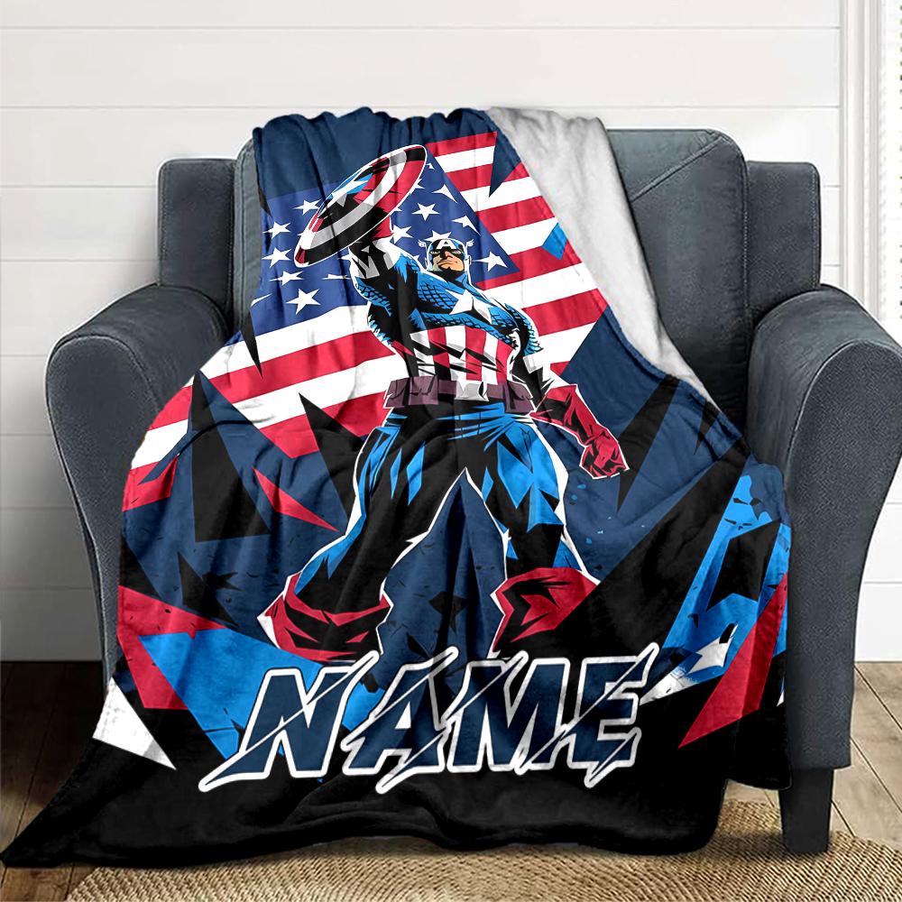 Custom Name "Avengers vs Thanos: Epic Battle" blanket for Couch & Bed, Plush Cozy Fuzzy Blanket Super Soft & Warm Blankets for Fall and Winter. 090817