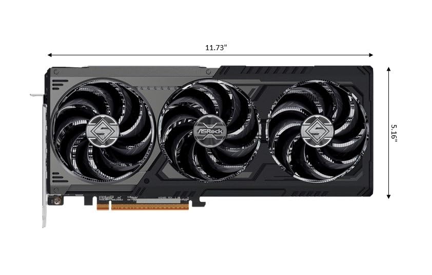 ASRock AMD Radeon RX 9070 XT Steel Legend Dark 16GB GDDR6 2970MHz PCIe Triple Metal RGB DirectX 12 256-bit, Boost, 5.0, 3xDP2.1+HDMI2.1, Lüfter,