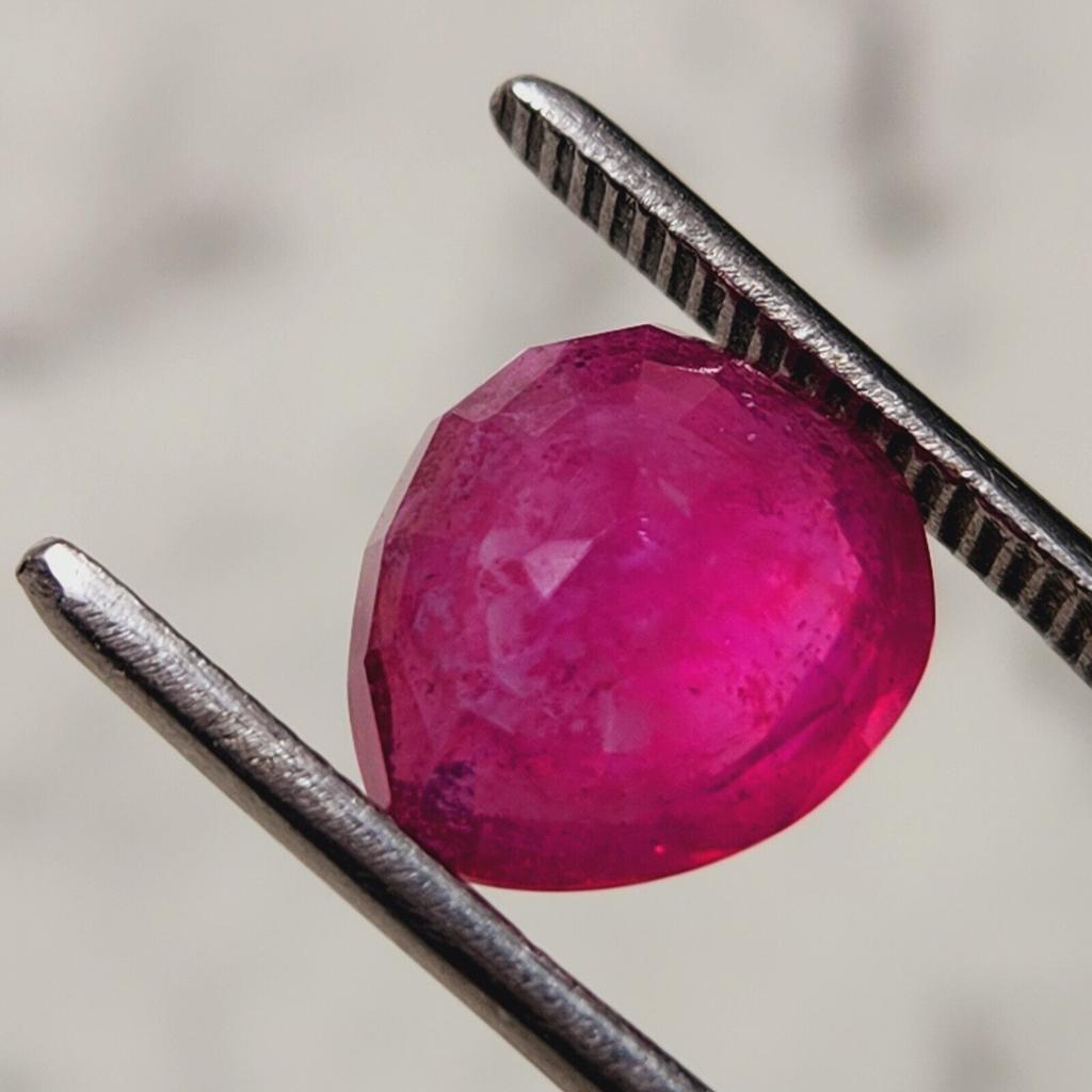 7.30 Cts Natural Mozambique Red Ruby Heart Shape Certified Heated Gemstone