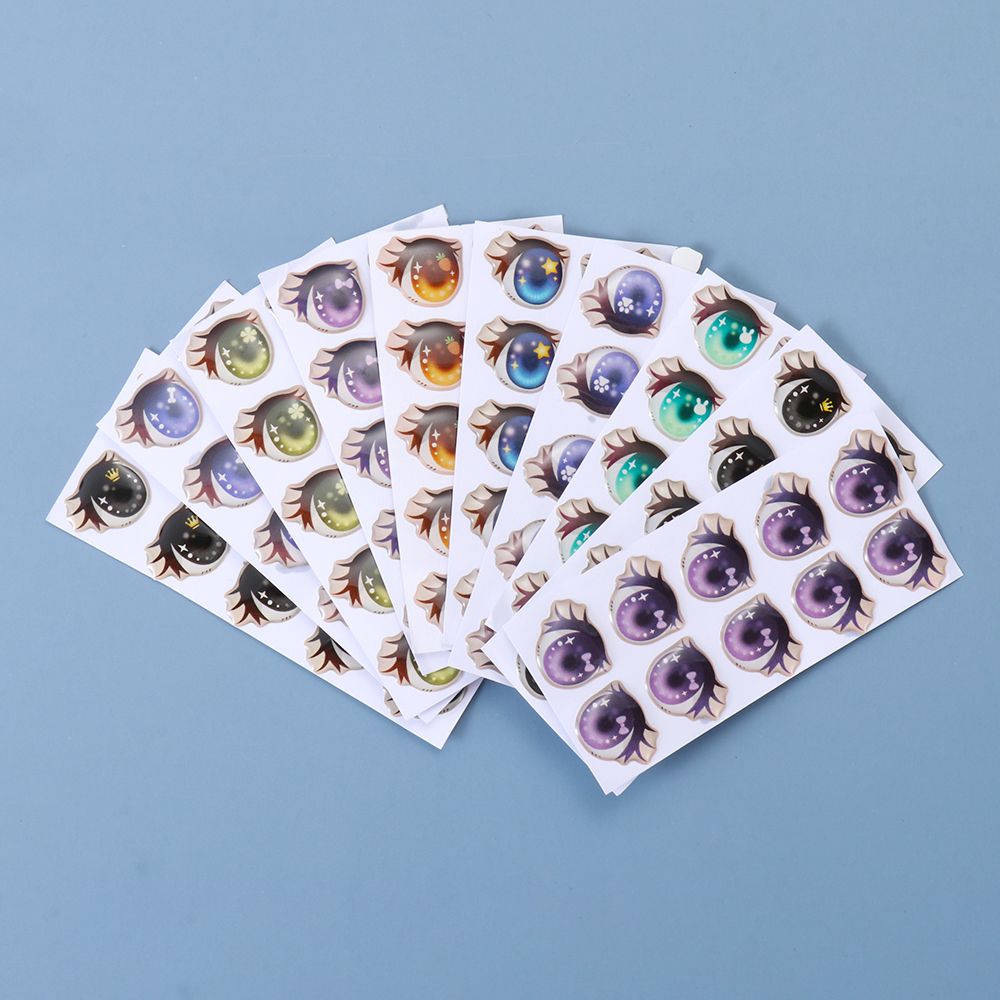 Toys DIY Doll Accessories Face Organ Paster Clay Decals Love Cute Sticker Cartoon Eyes Stickers