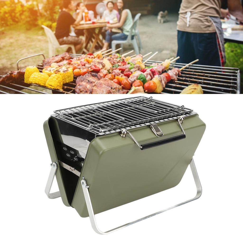 Przenośny grill na węgiel drzewny Składany grill na notebooka na kemping Gotowanie na świeżym powietrzu Piknik na podwórku