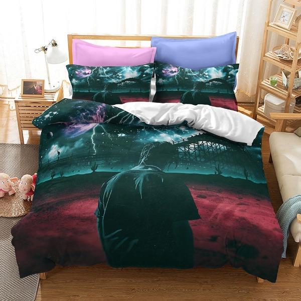Bedding Kit, Male Star Series Size Three-Piece Quilt Cover