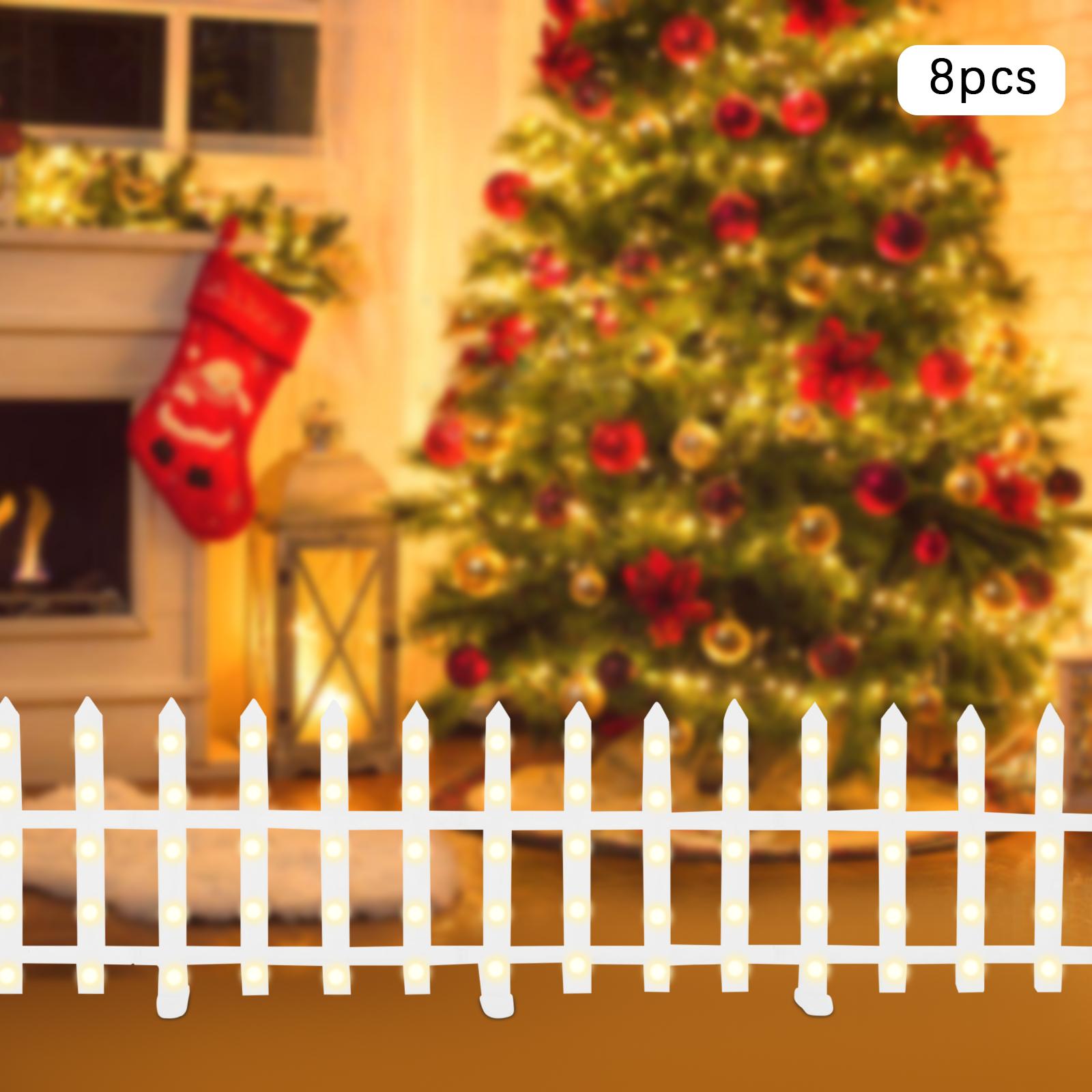 

Tree Fence Lights Christmas Holiday Decoration Warm White LED String Lights for Garden Yard Party Indoor Outdoor Fence Decor 10PCS белый