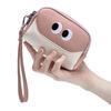 New first-layer cowhide change bag mini cute women's small wallet multi-functional leather three-zipper storage bag