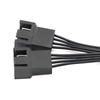 Flexible PVC 2Way Computer Fan Splitter 4Pin Pwms Fan Splitter Cable Thermals Monitoring For Enhances PC System Cooling