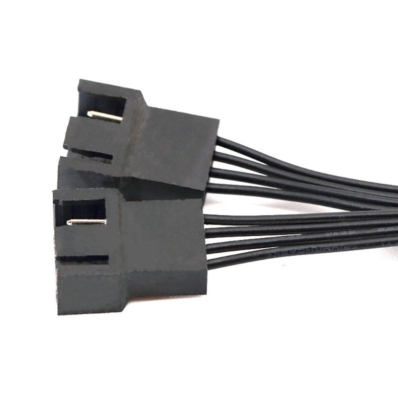 Flexible PVC 2Way Computer Fan Splitter 4Pin Pwms Fan Splitter Cable Thermals Monitoring For Enhances PC System Cooling
