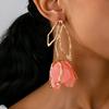 A Pair of Women's Earrings, Tassel Rose Sweet Romantic Elegant Mid-Length Earrings, Suitable for Daily Wear, Vacations and Banquets