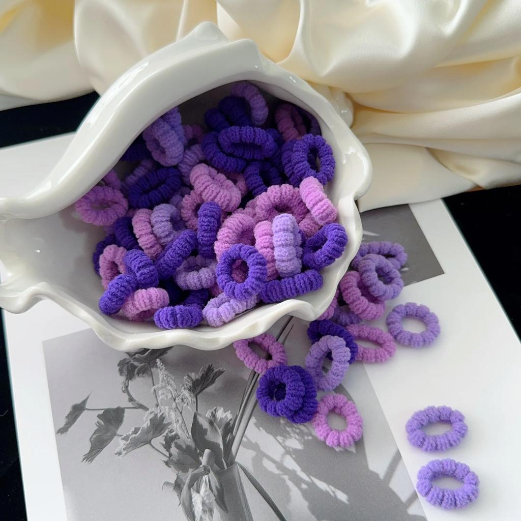50 Stück/Los Bonbonfarbe Kinder Einfache Elastische Haarbänder Baby Mädchen Scrunchie Gummibänder Süße Kinder Haarschmuck