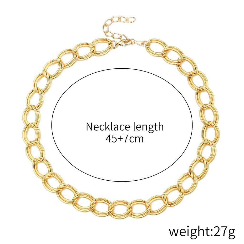 Necklace for Women Tide with Accessories Jewelry Necklace Simple Personality Hip-hop Wind Necklace Women Do Not Lose Color Elegant Necklace